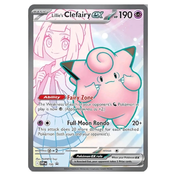 Pokemon Lillie Clefairy ex carta en ingles frikis prietos mexico
