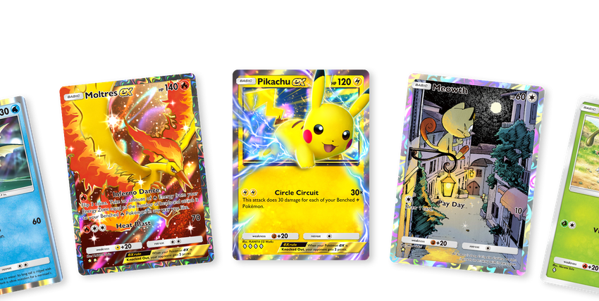 Pokemon tcg pocket pikachu meowth moltres alt rare sindicato frikis prietos