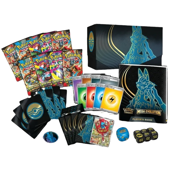 Pokemon Mega evolution elite trainer box lucario contenido frikis prietos