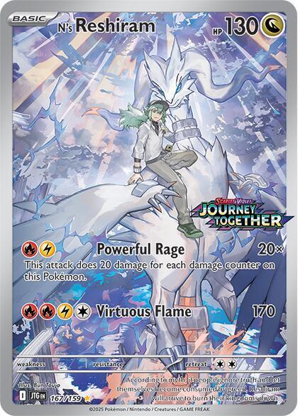 Pokemon N Reshiram ingles estampada Journey Together Frikis prietos