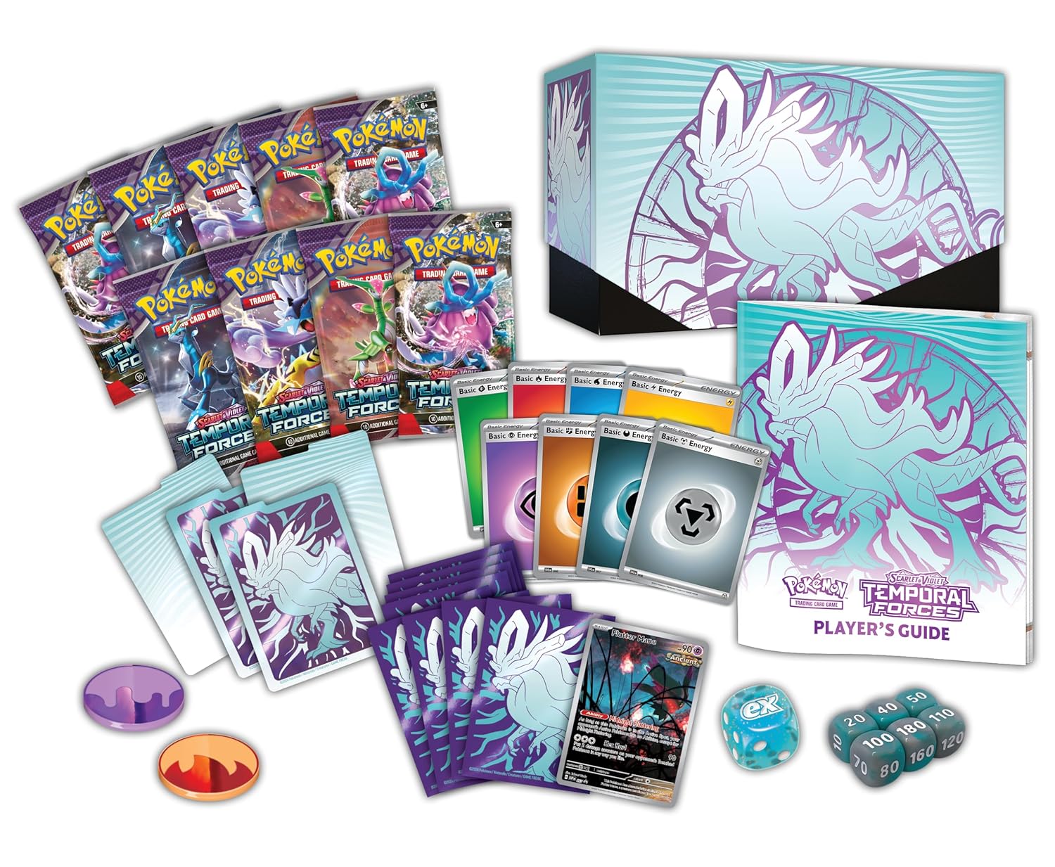 Scarlet & Violet - Temporal Forces Elite Trainer Box ( Walking Wake - Inglés ) accesorios - Sindicato de Frikis Prietos